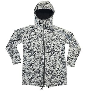 Columbia Castlewood Canyon Long Jacket Size M Water Resistant Floral Tropical
